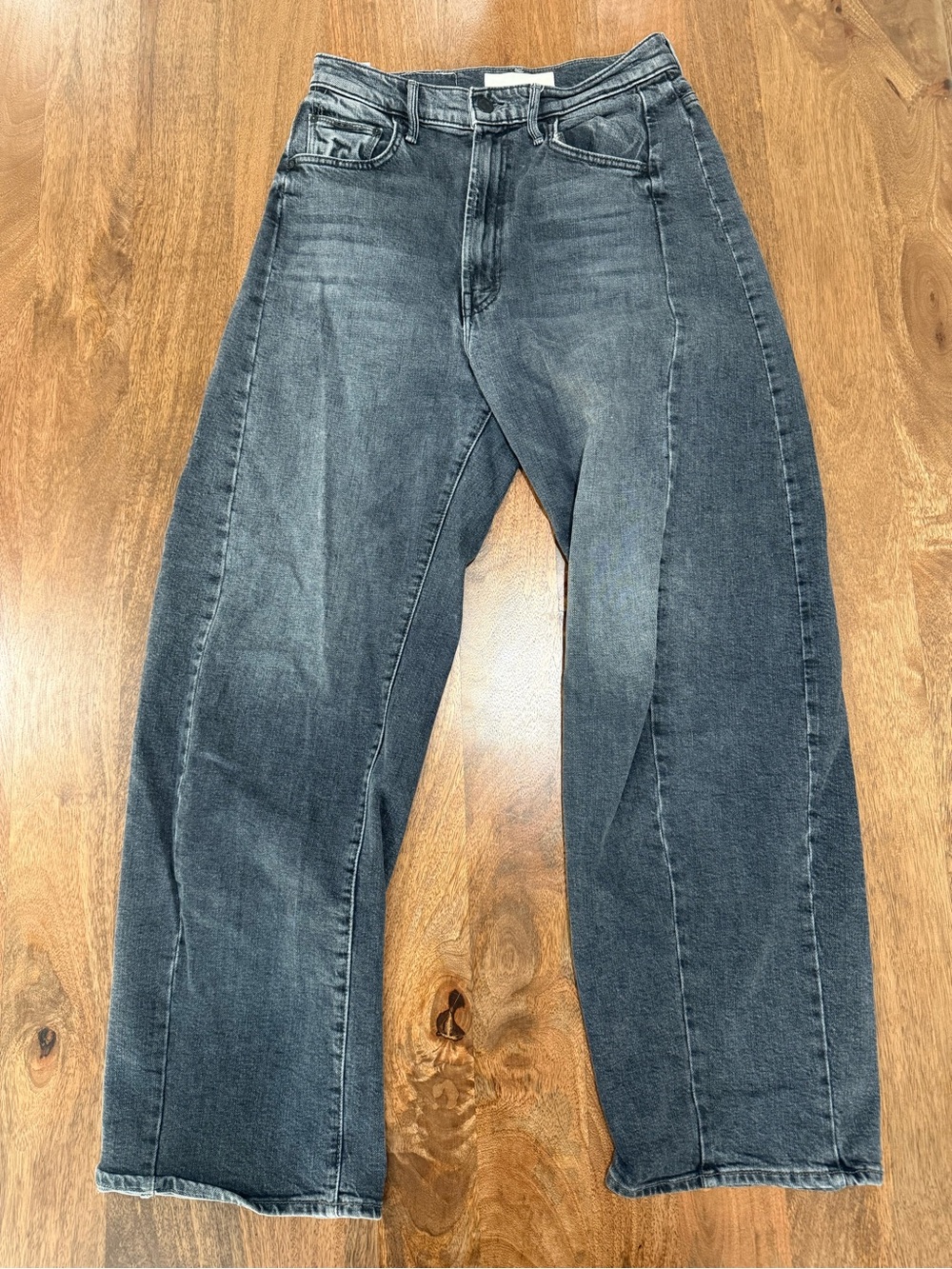 MOTHER Denim Half Pipe Flood Black Jeans - Size 27 - Picture 3 of 7